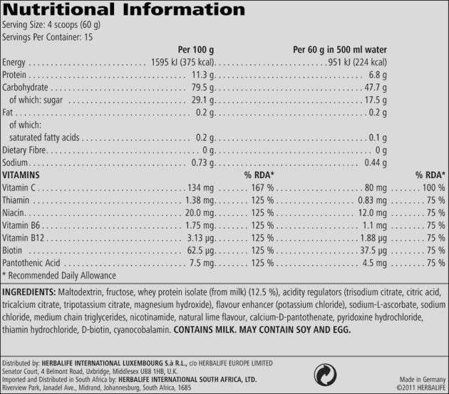 carboydrate sports drink