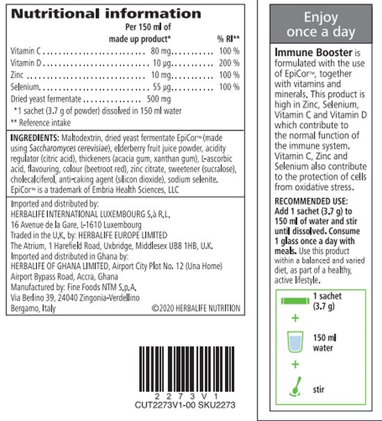 herbalife immune booster ingredients